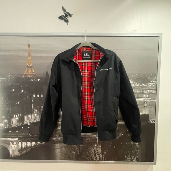 ❤️ Olive and Frank❤️ Women's Black Zip Up FOREVER Bomber Jacket Size S - Picture 6 of 8